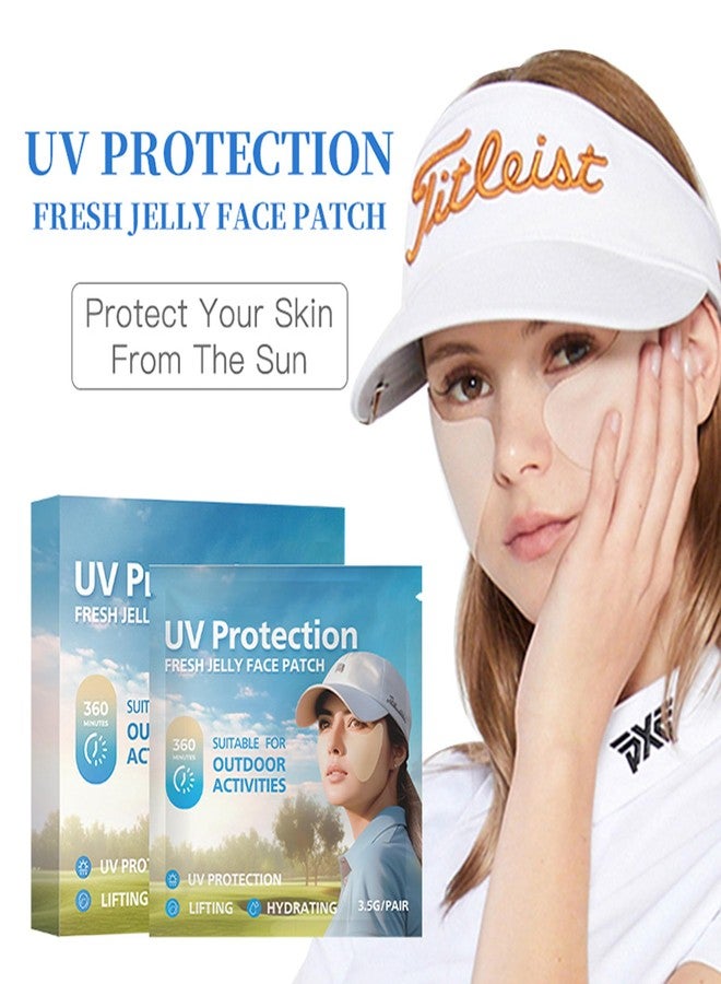 DLZZRS 5 Pairs UV Protective Face Patch, Sunscreen Face Patch for Eye Golf Sunscreen Patches Moisturizing Sunl Protection Stickers for Summer Outdoor, Outdoor Sports Golf Accessories - Image 2